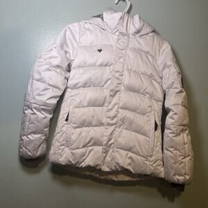Obermeyer Girls' Leia Insulated Ski Snow Jacket Coat Teen M 10/12 White/gray/bla